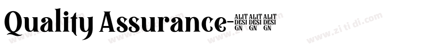 Quality Assurance字体转换